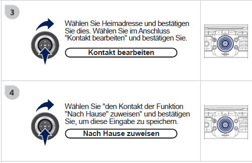 Zum Starten der Zielführung "Nach Hause" drücken Sie zweimal