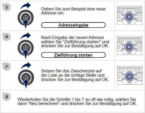 Um die Zwischenziele zu ändern, wiederholen Sie die Schritte