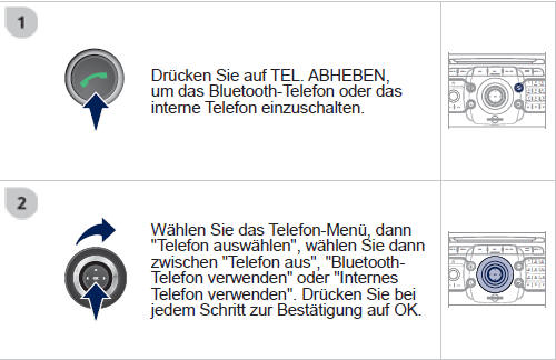 Das System kann nur an ein Bluetooth-Telefon und eine SIM-Karte