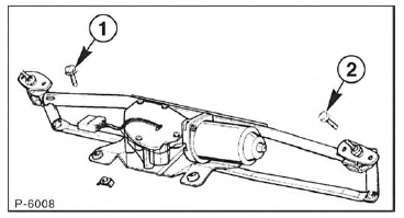 Ausbau Frontwischermotor